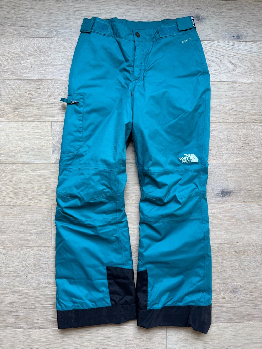 The North Face DryVent Insulated Snow Ski Pants Girls Large 12 Teal Waterproof